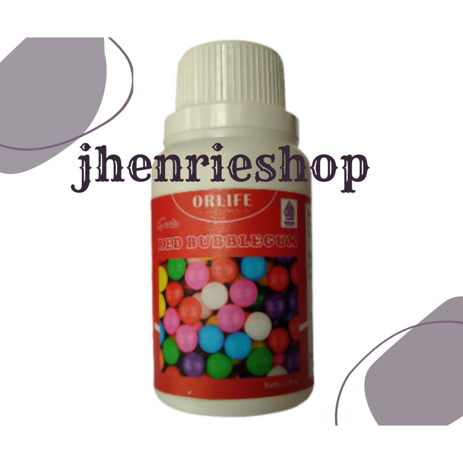 

SALE✨Perasa makanan dan minuman penambah rasa kue dan wipe cream Pasta Perisa Orlife Red Bubblegum 100 Gram