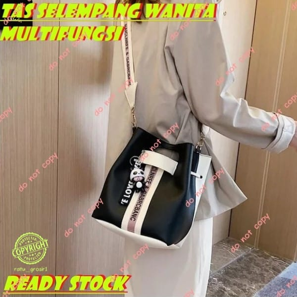 Tas Selempang Wanita Waistbag Tas Sling Bag Wanita Multifungsi #13