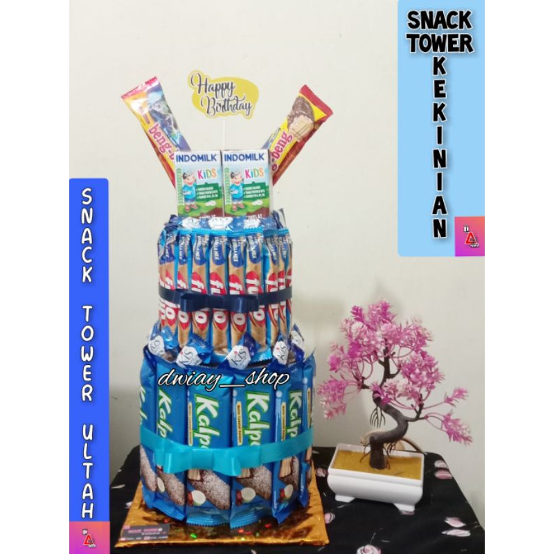 

SNACK TOWER BIRTHDAY / SNACK TOWER KEKINIAN / KUE ULTAH VIRAL KEKINIAN