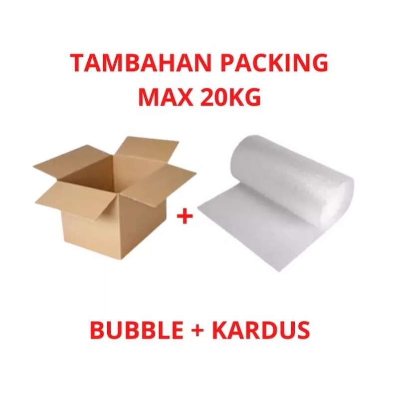 

Tambahan Packing Kardus + Bubble Warp M (Max 20kg)