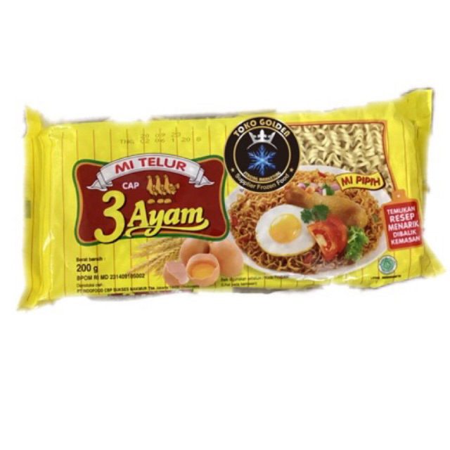 

mie telur cap 3 ayam 200gr