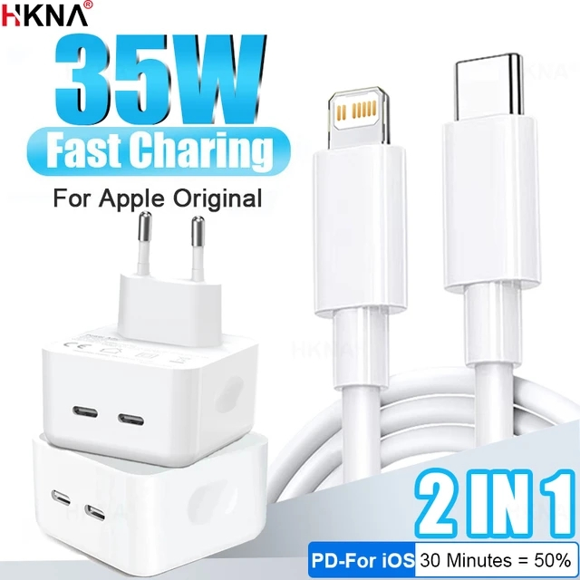 Travel Charger Iph 35Watt Usb To Lightning Dual Port