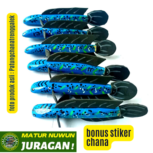 patung chana blue pulcra termurah (gratis stiker Channa)