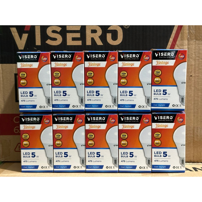 VISERO VINTAGE 5W / 5 Watt Lampu Bohlam Led Bulb E27 Putih