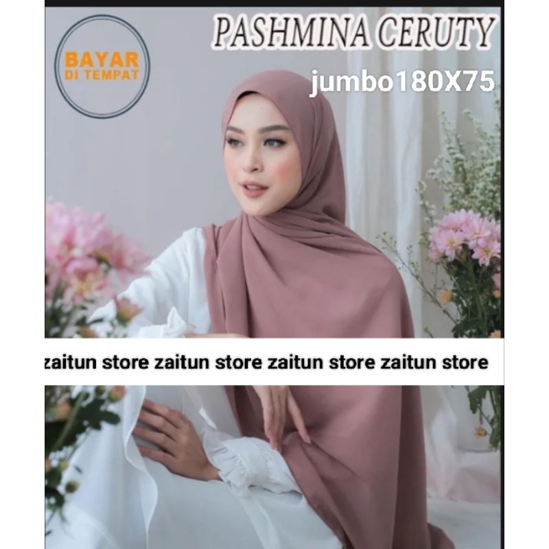 Pasmina Ceruty Babydol Polos Warna Terlengkap Ukuran 180x75 / Jilbab Pashmina Ceruti Babydoll Polos Warna Terlengkap / Kerudung Pashmina Ceruti / pasmina Jumbo / Hijab Terbaru /pashmina Trend