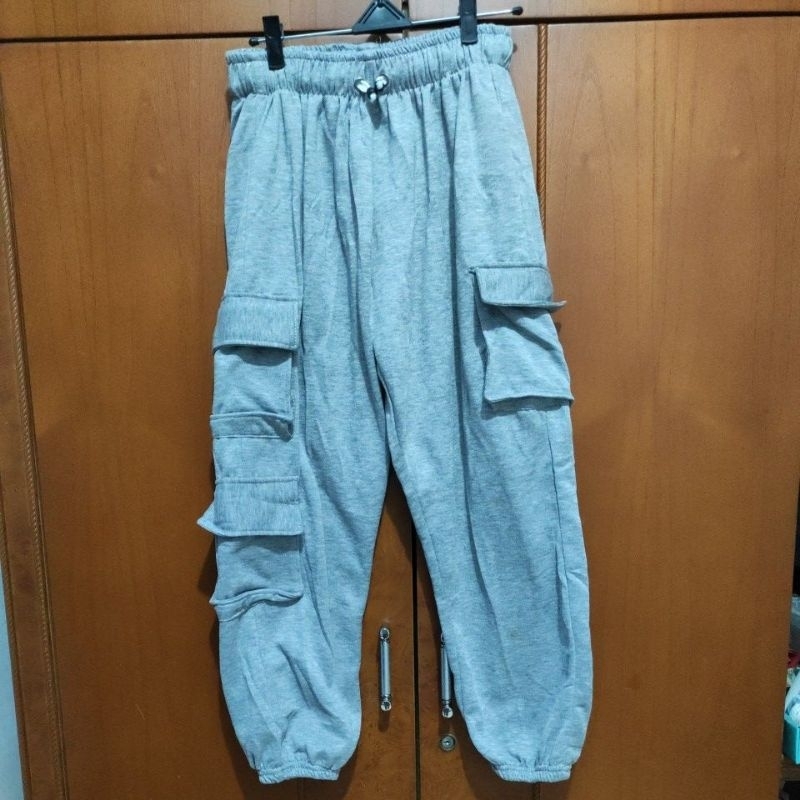 Celana Jogger Kantong BahanFleece fit L