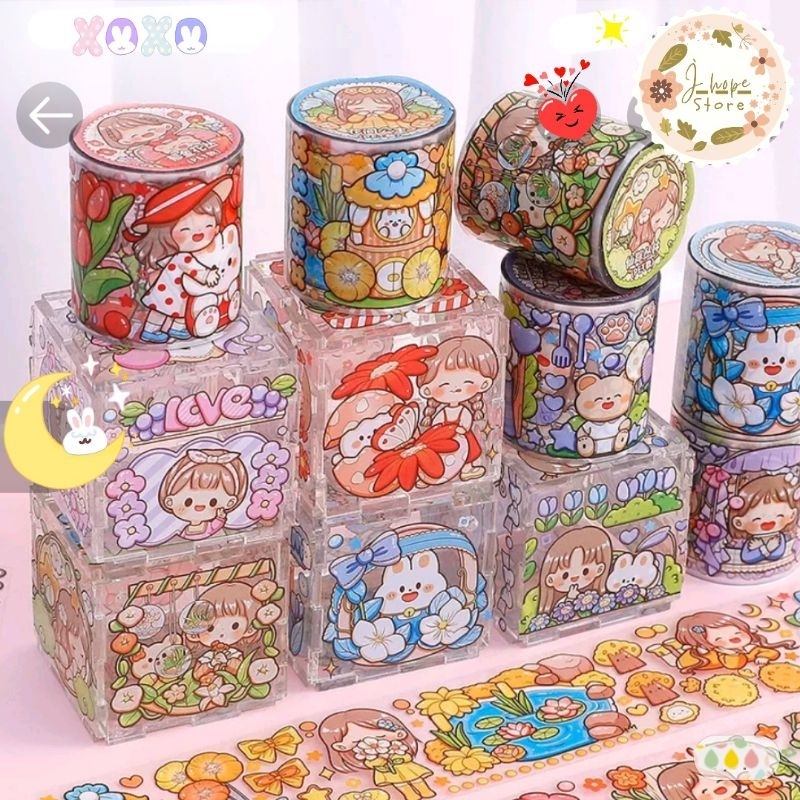 

Sticker Washi tape Isolasi Dodo Girl Lucu | Sticker Isolasi Viral