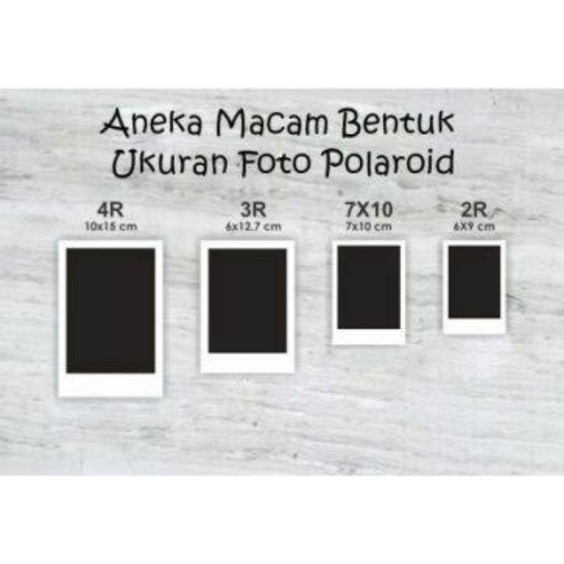 Cetak foto polaroid/pas foto berbagai ukuran