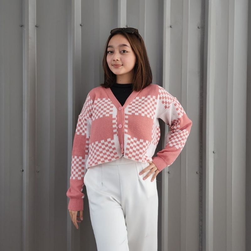 CELLIN KNITE CARDY | KARDIGAN RAJUT WANITA KOREAN | OUTHER CROP BOX WANITA | CARDIGAN KANCING CROP TOP PREMIUM