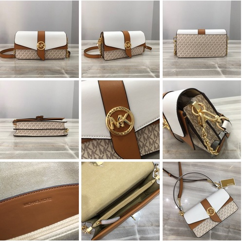 [Instant/Same Day]M-K 81668 MICHAEL KORS Greenwich Old Flower Crossbody Bag One Shoulder Bag Chain Bag