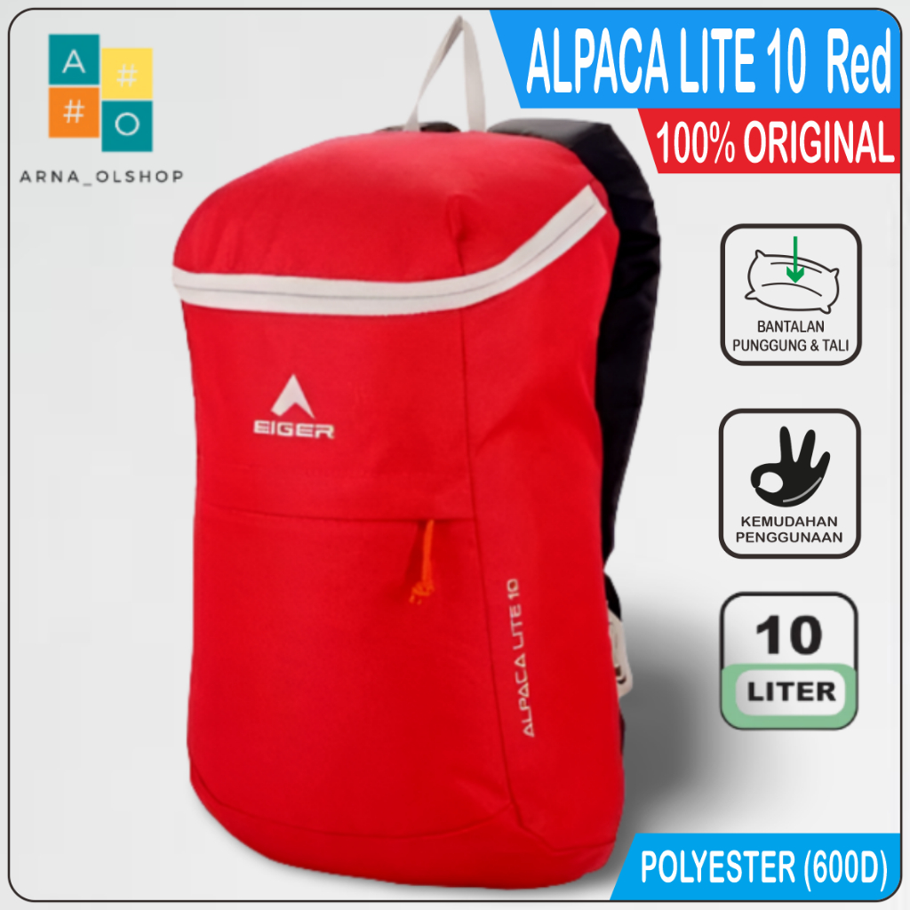 EIGER ALPACA Lite 10 1.0 Backpack Tas Ransel RED