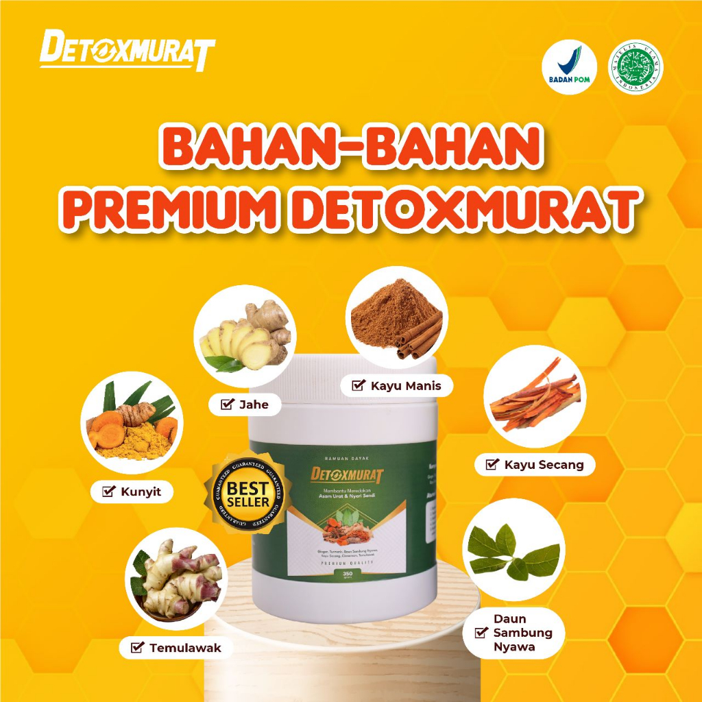 DETOXMURAT Serbuk Herbal Ramuan Dayak Terapi Rendam Kaki Obat Hipertensi Asam Urat Nyeri Sendi Reumatik Pegel Linu