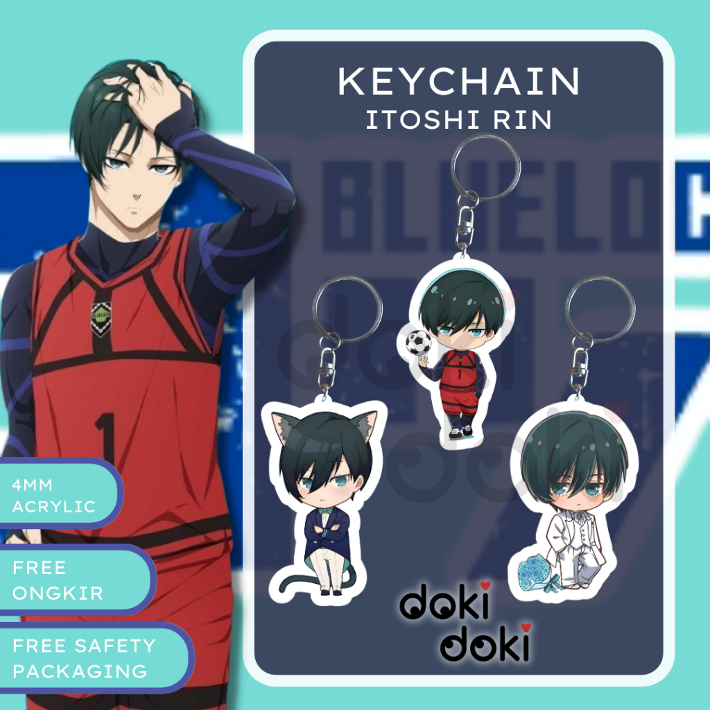 GANTUNGAN KUNCI KEYCHAIN ANIME ITOSHI RIN BLUE LOCK