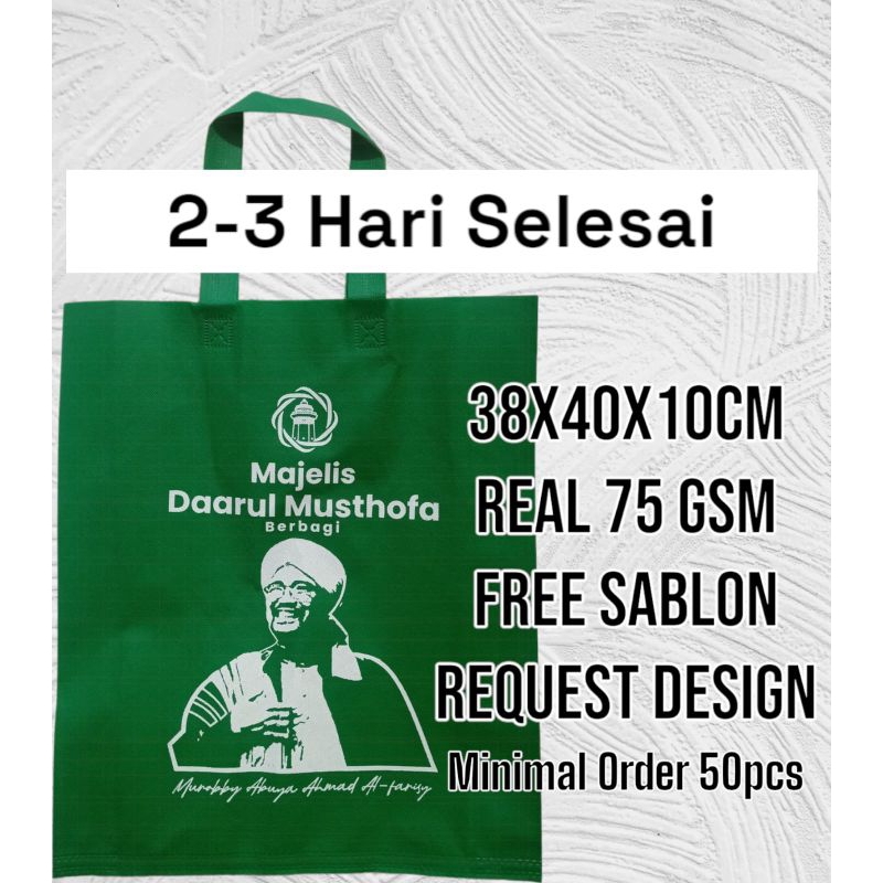 

38x45x10 cm Goodie bag Real 75gsm Request Sablon /tas goodie bag /souvenir/costume/tas toko / GOODIE BAG CUSTOM SABLON