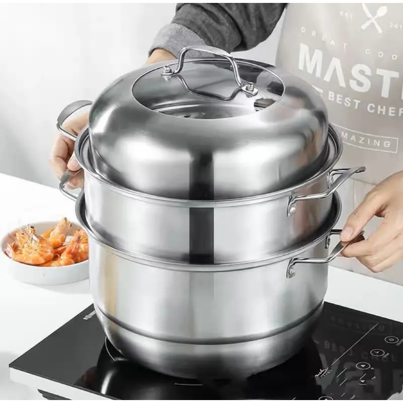 PANCI KUKUS 3 Susun, Steam Steamer Dimsum Pot Boiling Cooking Stainless