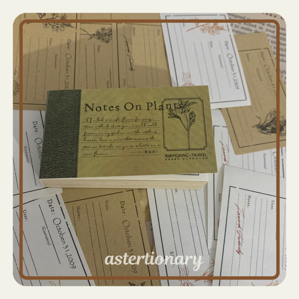 

Memopad Vintage Notes On Plant Kraft Paper Material Dekorasi Untuk Vintage Scrapbook Junk Journal Diary