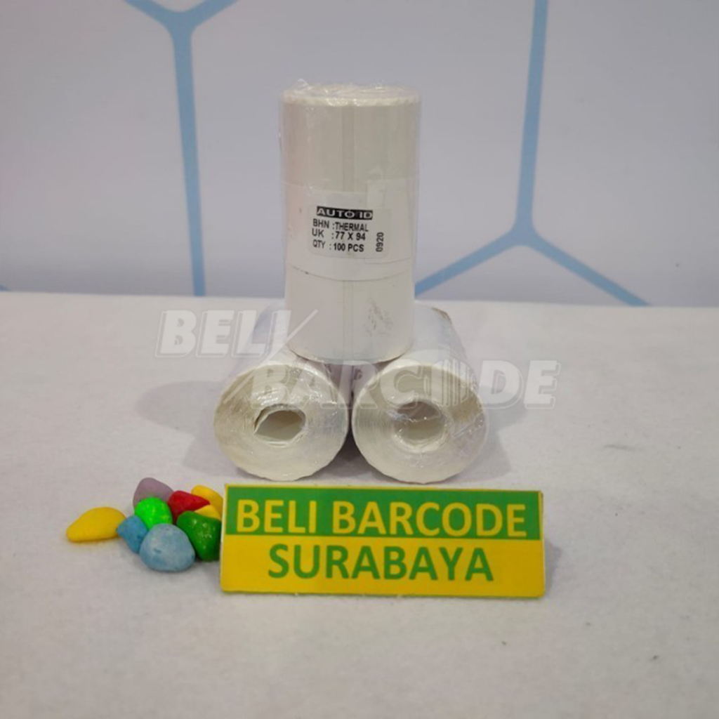 Label Thermal 77 x 94 / 77x94 mm / 77x94mm Coreless 100pcs Stiker