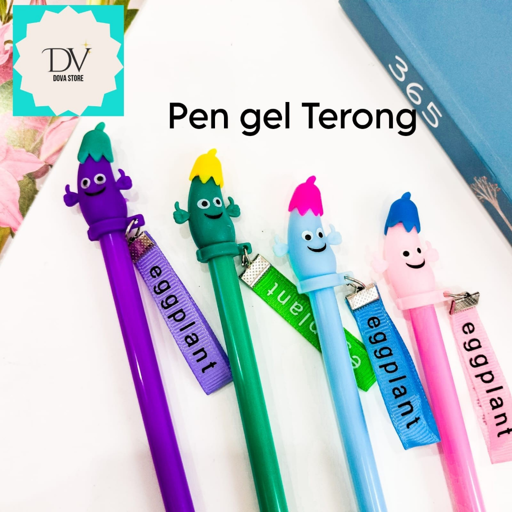 

PULPEN TERONG WAJAH PENA GEL PEN KARAKTER SAYURAN ALAT TULIS KANTOR LUCU
