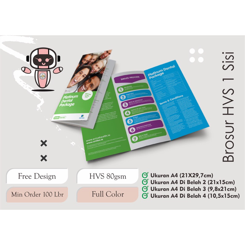 

Brosur HVS 80gsm CUSTOM Full Color TERMURAH