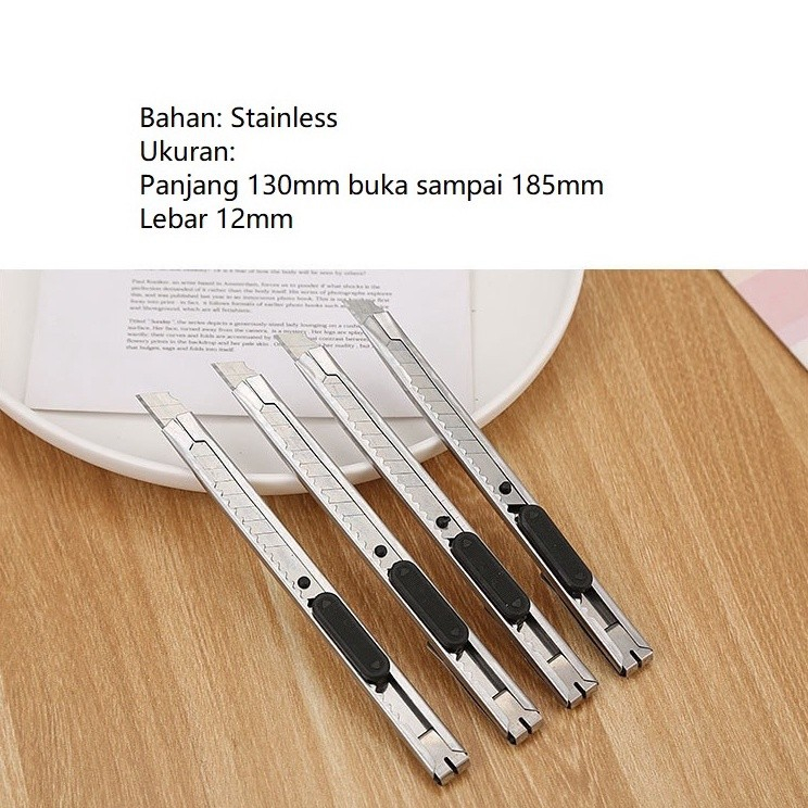 

Cutter stainless pisau kecil kater cuter mini small besi serbaguna