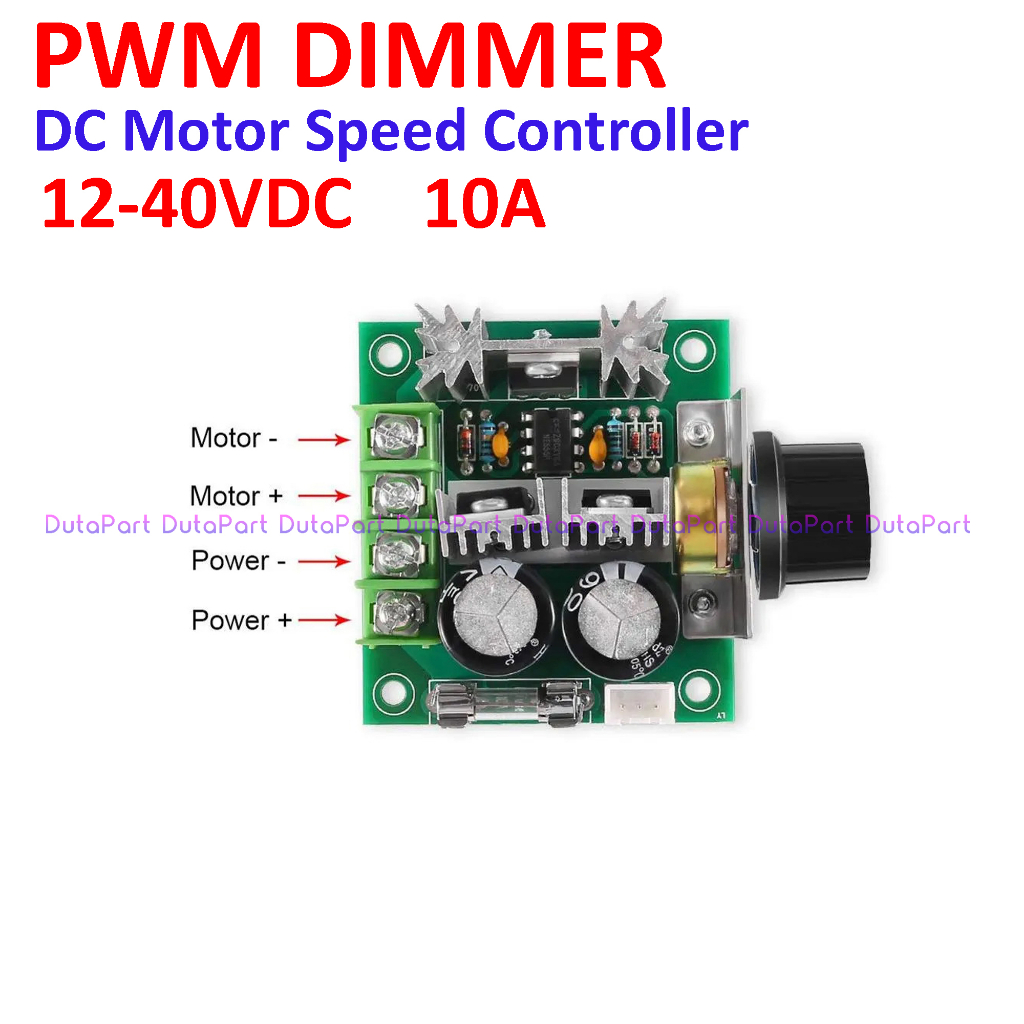 PWM DC 12-40V 10A Dimmer Motor Speed Controller 12-40VDC Lampu LED