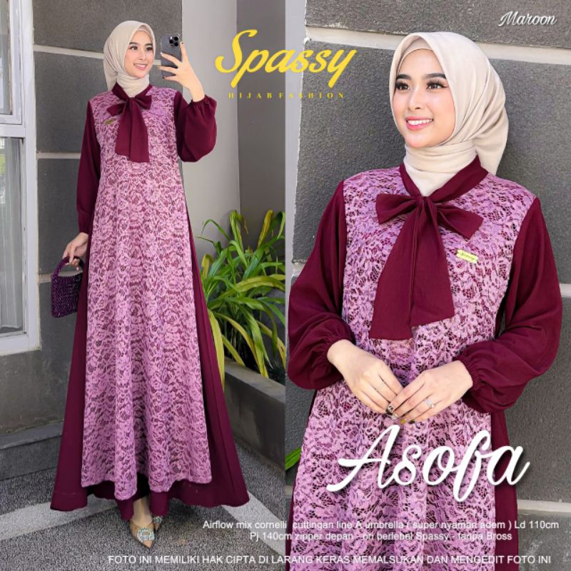 ASOFA MAXY | PAKAIAN WANITA DRESS GAMIS | BY SPASSY