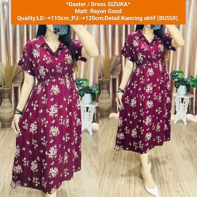 Daster Sizuka Rayon Enak Adem / Daster Rayon Sizuka / Dress Sizuka / Daster Resleting / Daster Rayon Murah / Daster Harian / Daster Nyaman / Daster Rayon Murah / Daster Rayon Super