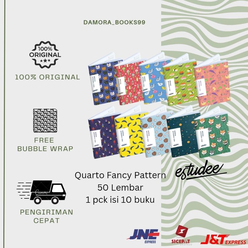 

Buku Tulis Quarto Fancy Pattern 58 Lembar isi 10 buku