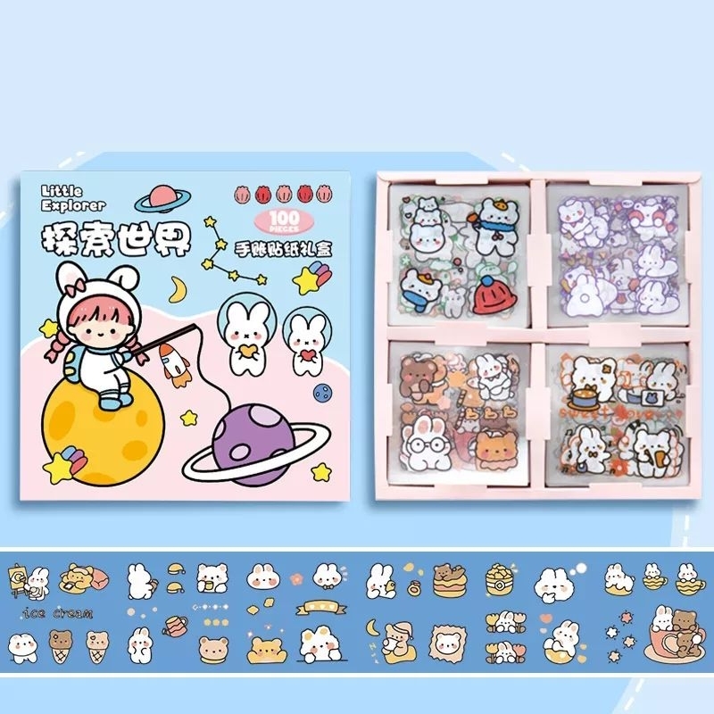 

sticker tumblr, cute sticker bahan PET tahan air