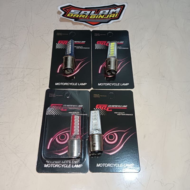 BOLA LAMPU REM STOP LED JELI KEDIP 12 MATA MOTOR SUPRA BEAT VARIO REVO SMASH JUPITER SUPRA X 125 GRA