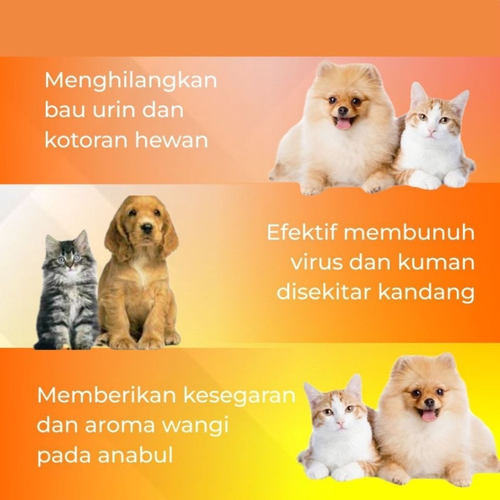 Paket Lengkap Pet Odor Remover Penghilang Bau Pesing Dan Kotoran Hewan FEFARM