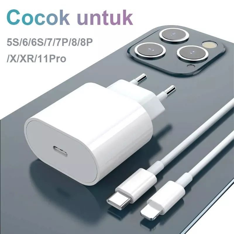 CHARGER 20W FAST CHARGING USB C 20W (1 Paket Power Adapter + Kabel PD USB-C) travel  GROSIR BY.SULTAN ROXY