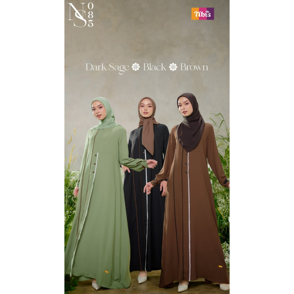 GAMIS NIBRAS 2023 NS 085/ GAMIS HITAM NIBRAS NS 085