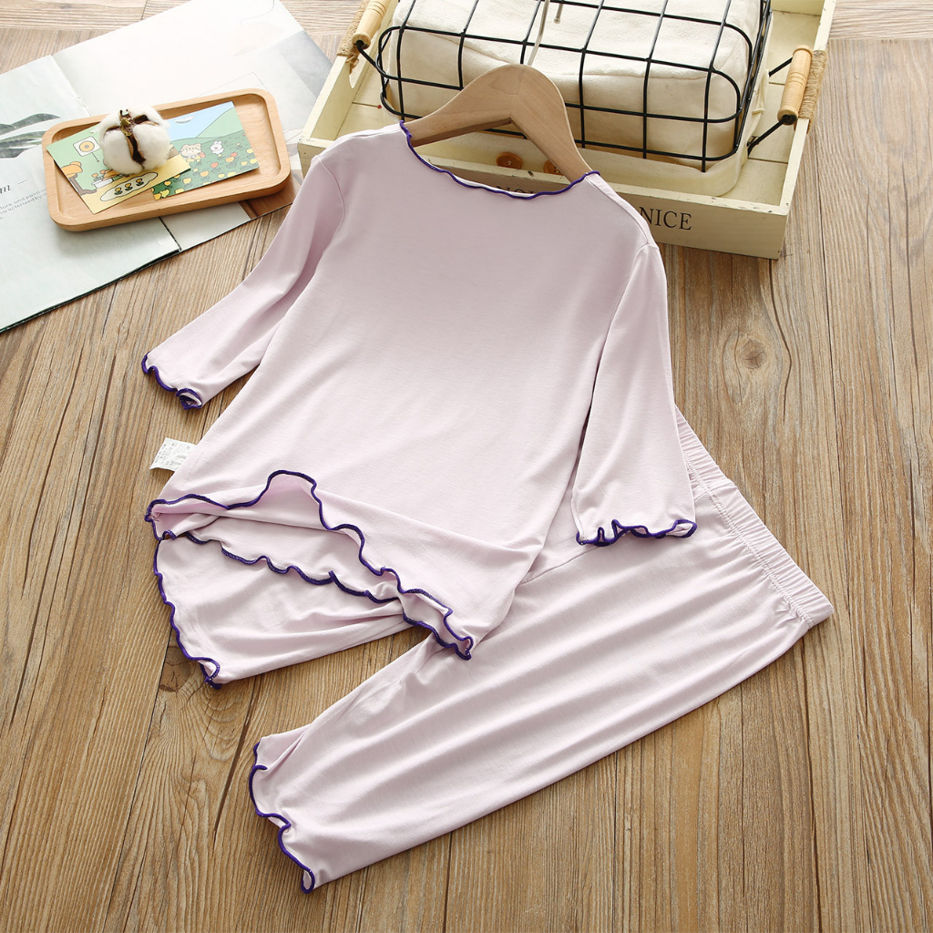 babyfit 3-12thn SUPER BUNNY LILAC baju piyama setelan pendek santay baju rumah anak perempuan import nyl-0625