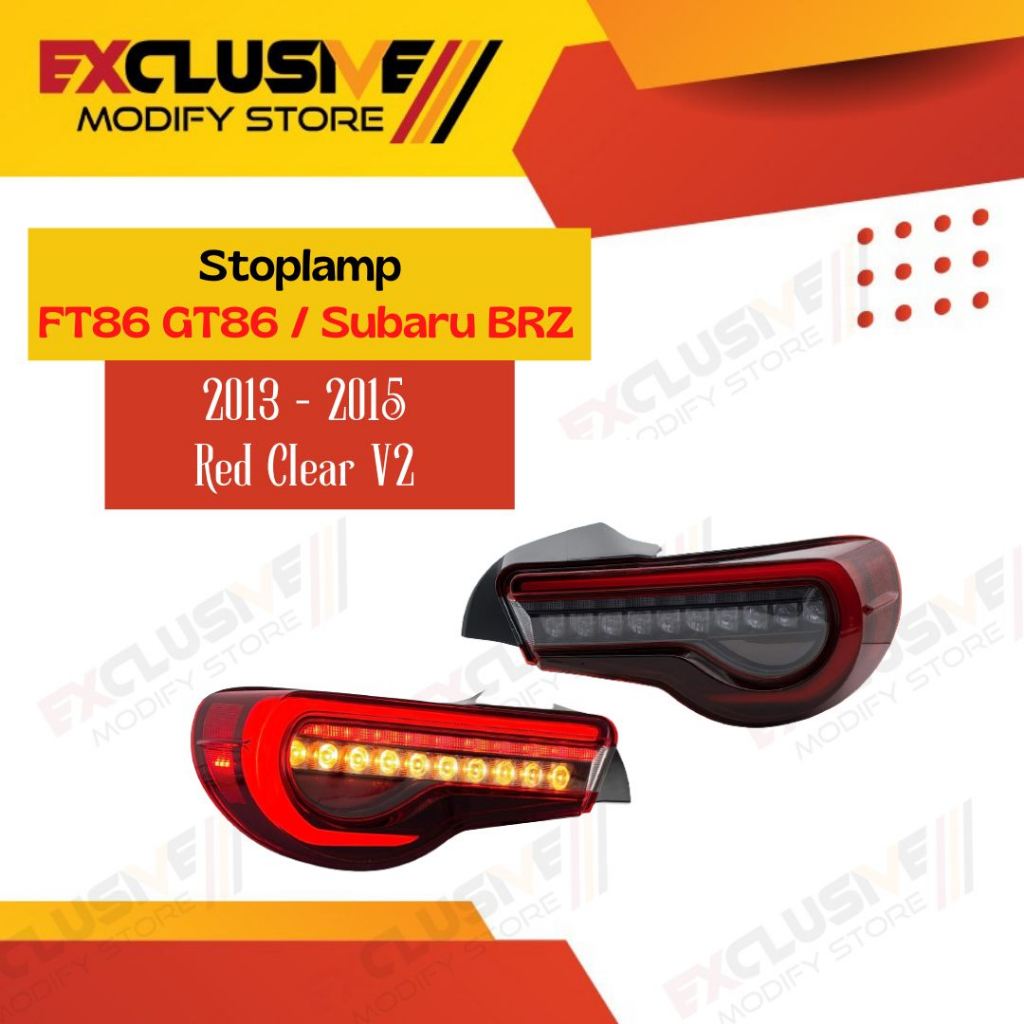 STOPLAMP TOYOTA FT86/GT86 SUBARU BRZ V2 2013 - 2018 RED CLEAR