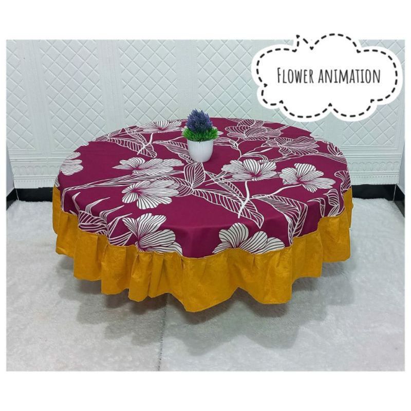 Taplak meja bulat kain