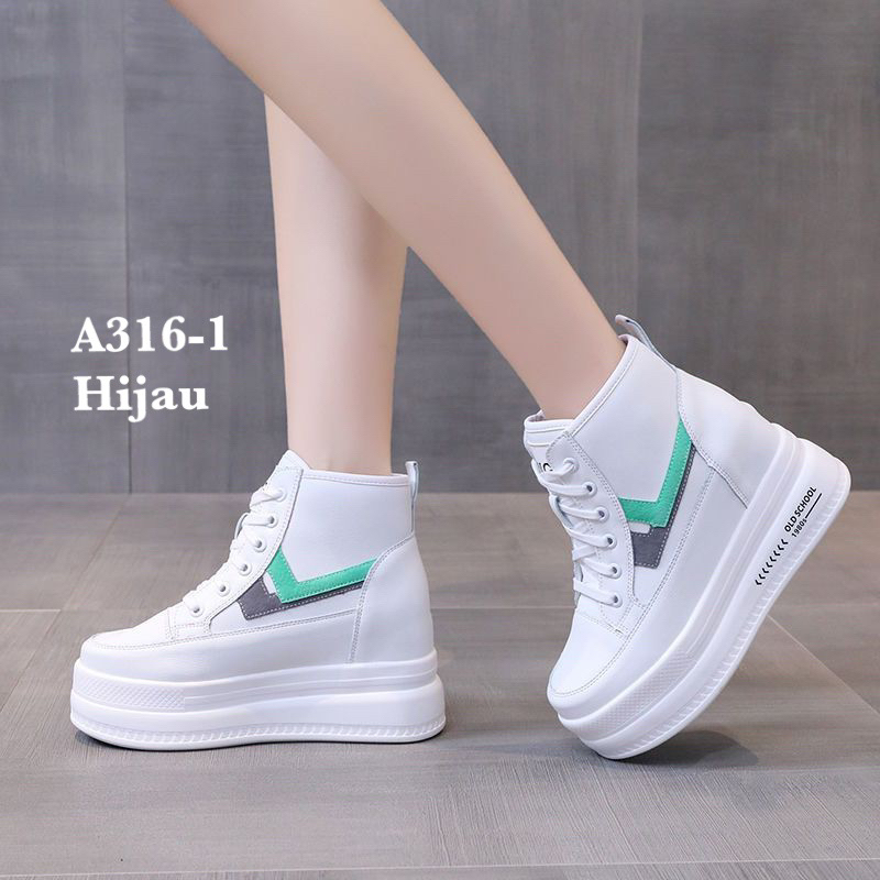 Sepatu wedges korea  A316-1