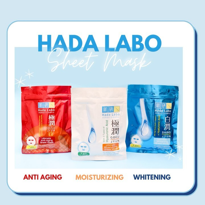 Hada Labo shirojyun Sheet Mask masker wajah whitening Isi 7pc