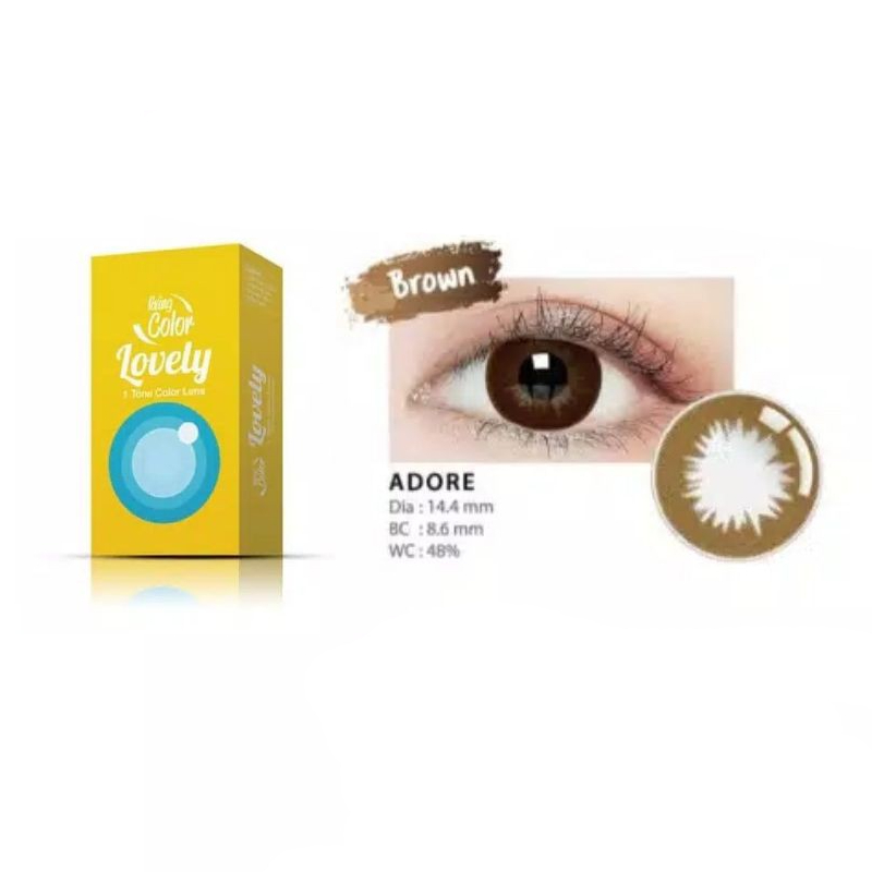 SOFTLENS LIVING COLOR LOVELY BROWN 1 TONE ( MINUS 0.50 S,D 8.00 )