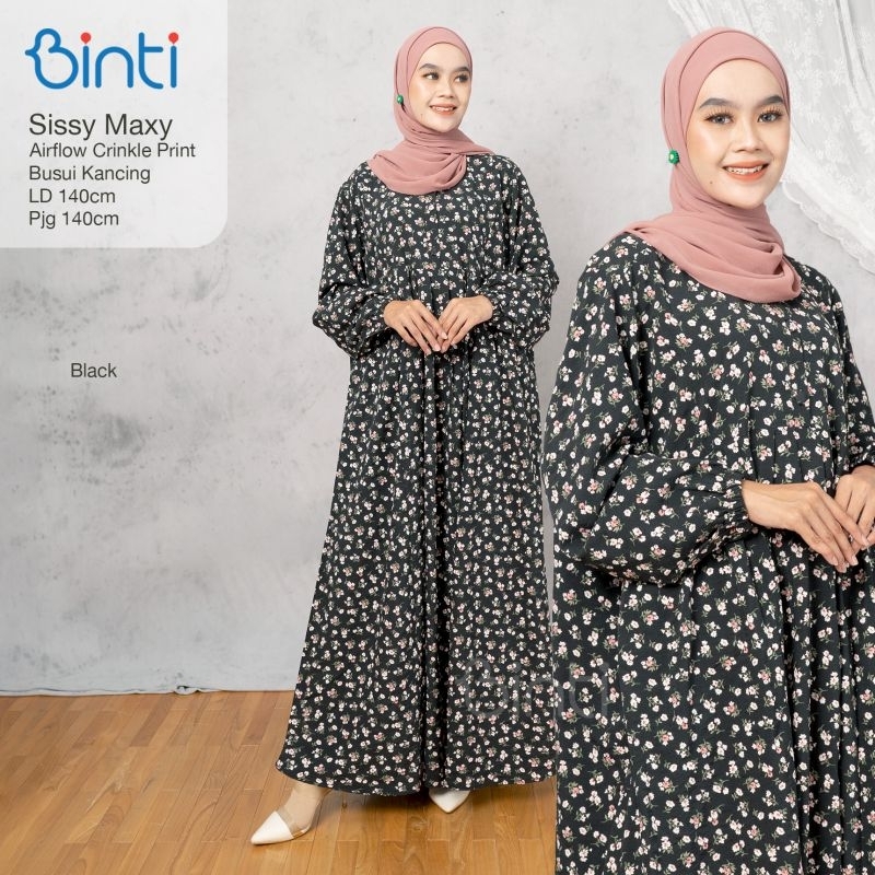 Dress Wanita Jumbo Sissy LD 140 XXXL Intan Kiara Maxi Ori Binti Gamis Terbaru Murah Syari Maxy Super