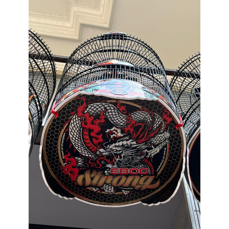 Sangkar Murai Decal Ebod Jaya STRONG DRAGON No 2/ Kandang Murai Ebod Jaya No 2  (TEBOK BAMBU)