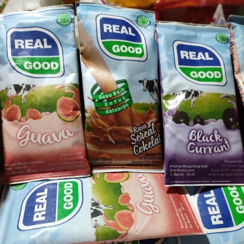 

real good minuman mengandung susu aneka rasa 50 ml