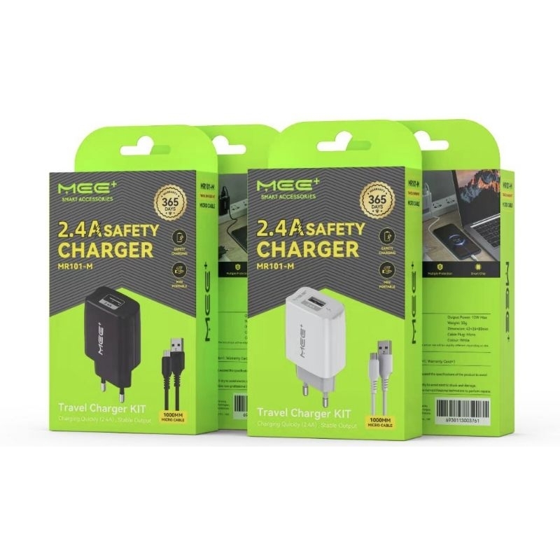 Foomee Mee+ MR101-M Travel Charger Kit 2.4A with Micro USB Cable