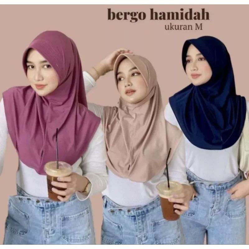 hijab bergo hamidah hijab bergo pinguin hijab menutup dada terbaru