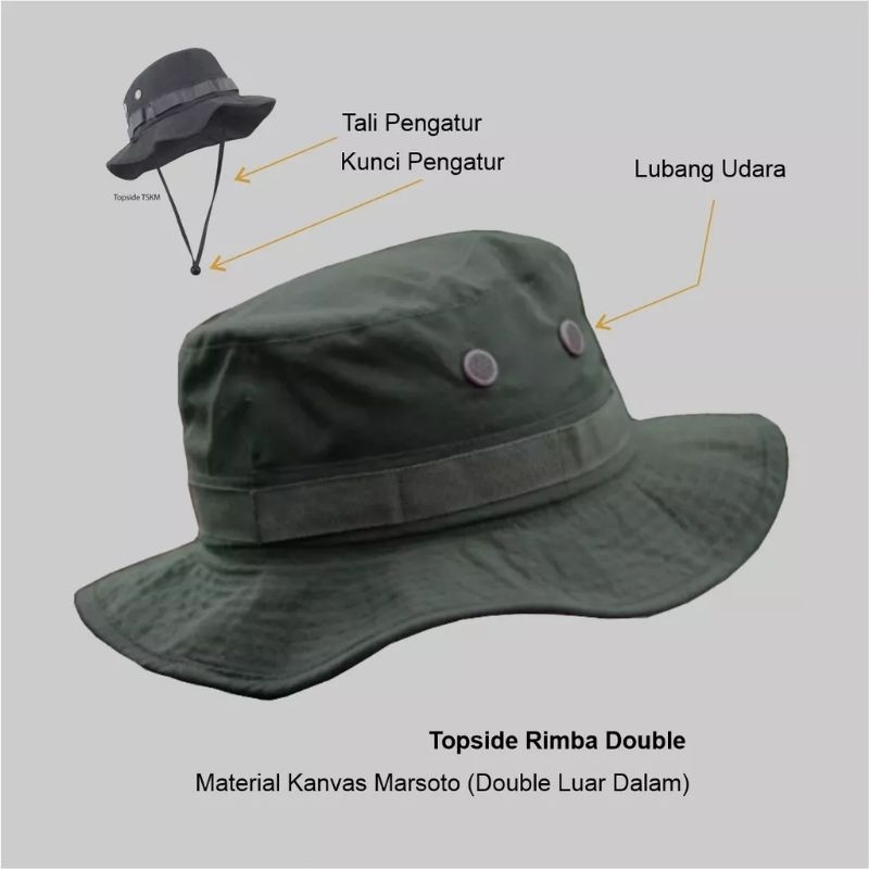 Topi Rimba Polos Premium