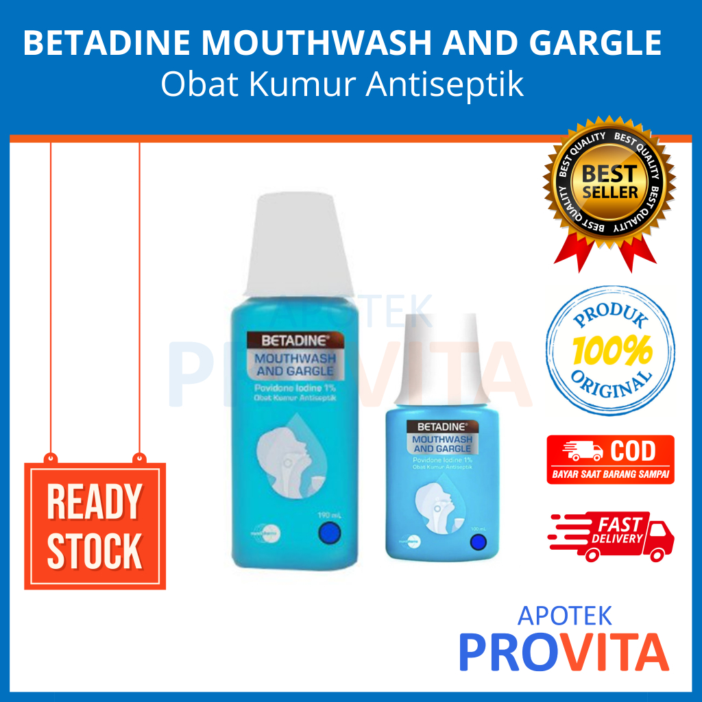 BETADINE MOUTHWASH - Betadine Kumur / Obat Kumur Antiseptik / Betadin Kumur