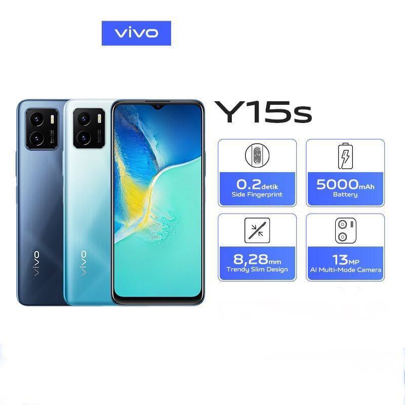 Vivo Y15s [3GB+64GB] MediaTek Helio P35 - 13MP Dual Camera - 6.51&quot; IPS LCD - 5000mAh Garansi Resmi Vivo 1 Tahun