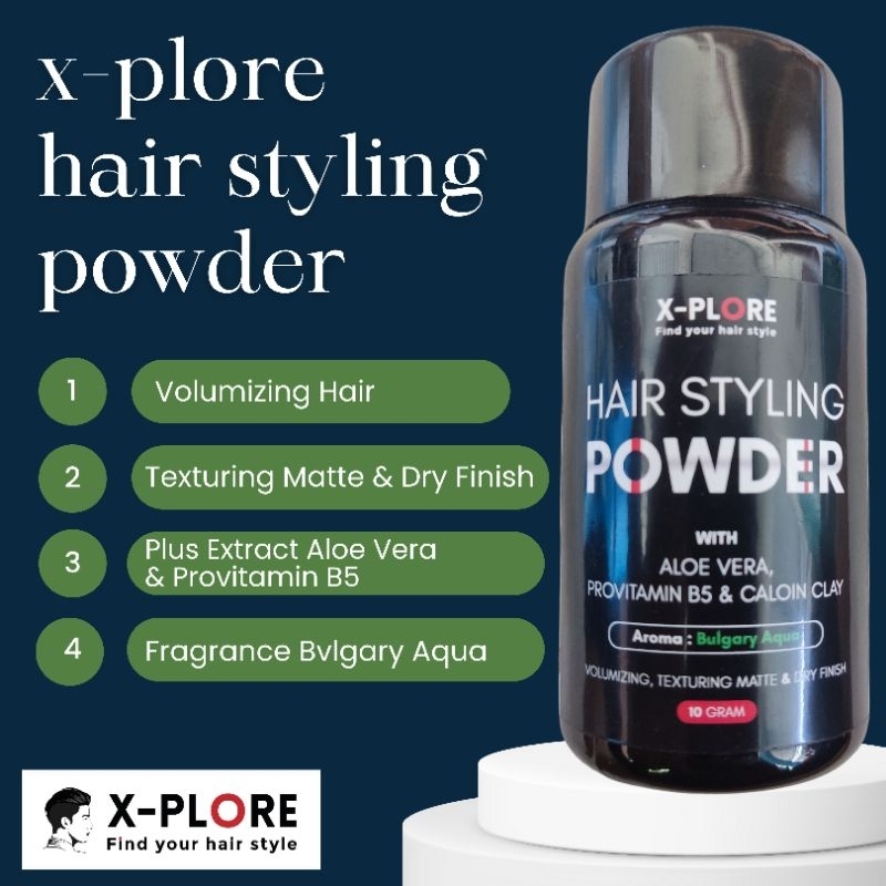 Hair Powder X-Plore Bubuk Rambut Hair Styling Texture Pomade Bubuk Rambut