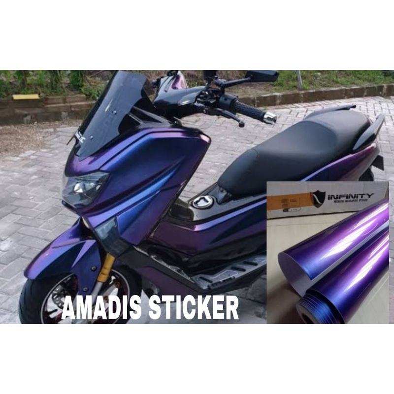 Stiker Skotlet bunglon biru Scotlite motor motor biru bunglon Sticker warna bunglon