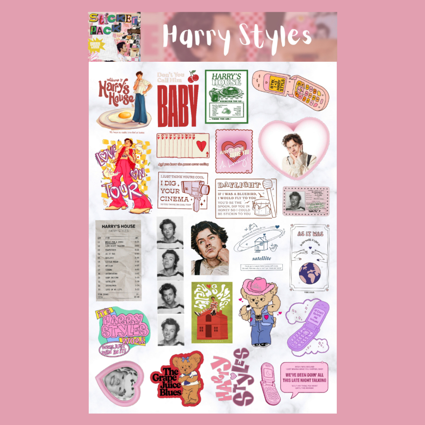 

Harry Styles Sticker Sheet